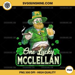 One Lucky MCCLELLAN PNG, MCCLELLAN St. Patrick's Day PNG