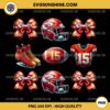 Patrick Mahomes Coquette Bow Football PNG, Patrick Mahomes PNG