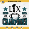 Philadelphia Eagles 2025 Super Bowl LIX Champions SVG, Eagles Super Bowl Champions SVG