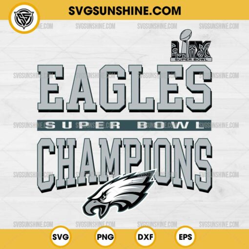 Philadelphia Eagles Super Bowl LIX Champions SVG PNG DXF EPS