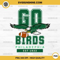 Philadelphia Football Go Birds EST 1933 PNG, Philadelphia Eagles PNG