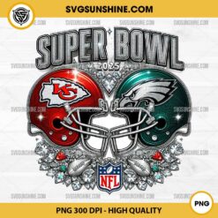 Rhinestone Super Bowl 2025 PNG, Diamond Super Bowl LIX PNG, Kansas City Chiefs VS Philadelphia Eagles PNG