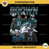 Retro Aj Brown PNG, Vintage Aj Brown PNG, Philadelphia Eagles PNG