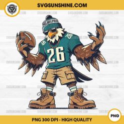 Saquon Barkley 26 Eagles PNG, Philadelphia Eagles Mascot PNG