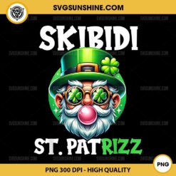 Skibidi St Pat Rizz PNG, Funny St Patrick's Day PNG