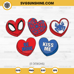 Spiderman Heart SVG Bundle, Spider Man Sweethearts SVG, Valentines Day Spiderman SVG