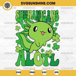 St. Patrick's Day Shenanigans Axolotl SVG, Axolotl Shamrock St. Patrick's Day SVG