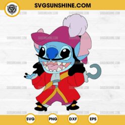 Stitch Captain Hook SVG, Stitch Pirate SVG