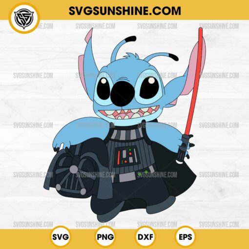 Stitch Darth Vader SVG, Stitch Star Wars SVG, Stitch Disney SVG