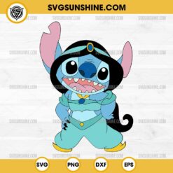 Stitch Jasmine Princess SVG, Aladdin Disney SVG