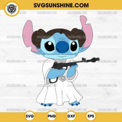 Stitch Leia Organa SVG, Stitch Star Wars SVG