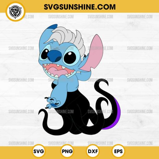 Stitch Ursula SVG, Ursula Disney Villains Stitch SVG