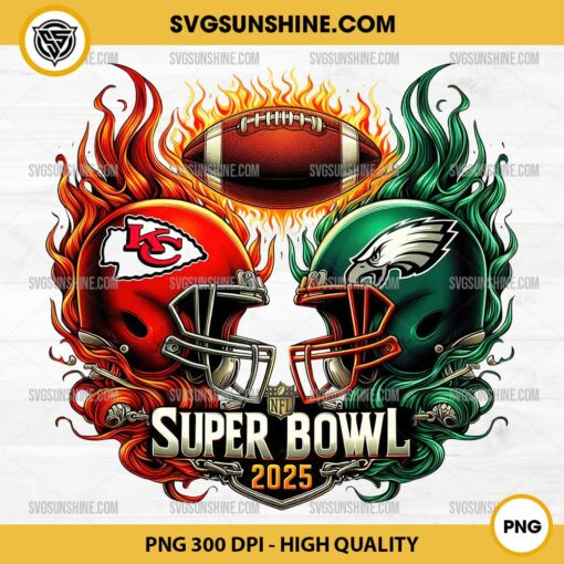 Super Bowl 2025 Eagles VS Chiefs PNG Designs, Kansas City Chiefs VS Philadelphia Eagles PNG File