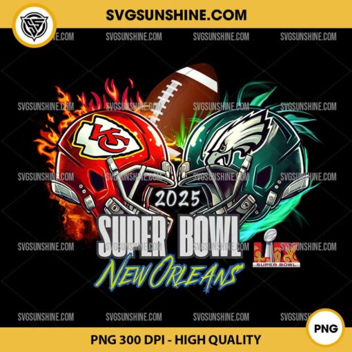 Super Bowl 2025 PNG, Kansas City Chiefs vs Philadelphia Eagles PNG