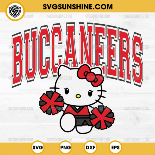 Hello Kitty Tampa Bay Buccaneers SVG, Hello Kitty Cheerleader SVG, Hello Kitty NFL Football SVG