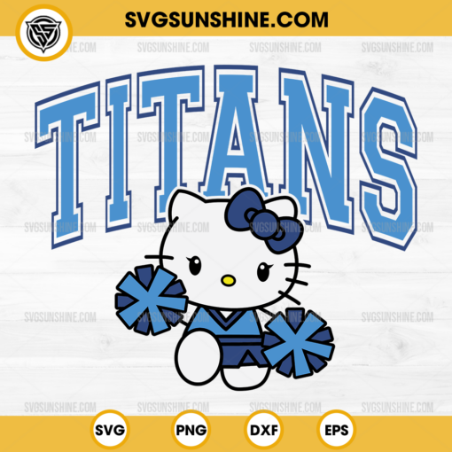 Hello Kitty Tennessee Titans SVG, Hello Kitty Cheerleader SVG, Hello Kitty NFL Football SVG