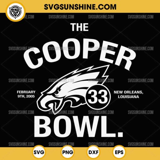 The Cooper Bowl SVG, Cooper DeJean 33 SVG, Philadelphia Eagles SVG