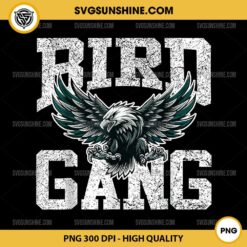 Vintage Bird Gang PNG, Football Eagles Flying PNG, Retro Eagles Fly PNG