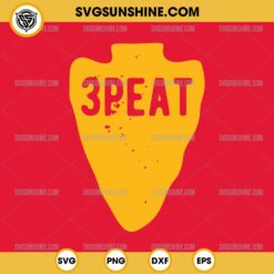 Vintage Chiefs Threepeat SVG, Chiefs 3 Peat SVG, 3Peat SVG, Football SVG