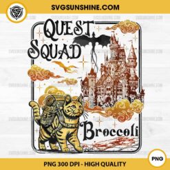 Quest Fantasy Squad Broccoli PNG, Funny Cat PNG