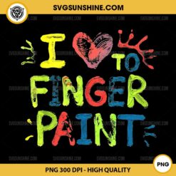 Valentine I Love To Finger Paint PNG, I'm Paint Cute Couple Valentine PNG