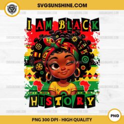 I Am Black History Month PNG, Black Melanin PNG