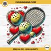 Funny Pickleball Love Valentine’s Day PNG, Heart Paddle Couples PNG