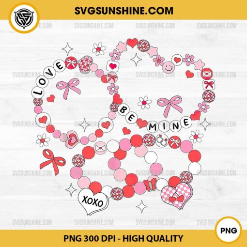 Happy Valentines Day Friendship PNG, Bracelet Love PNG, XOXO PNG