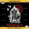 Valhalla Odin Wolf and Raven PNG, Viking Runes Norse Compass PNG