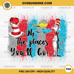 Oh The Places Youll Go Cat In The Hat PNG, Dr Seuss Fish PNG