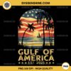 Retro Gulf Of USA America Est 2025 PNG, American Flag Gulf Mexico PNG