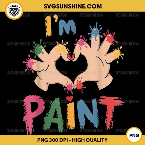 I Heart Love To Finger Paint PNG, I'm Paint Valentine PNG