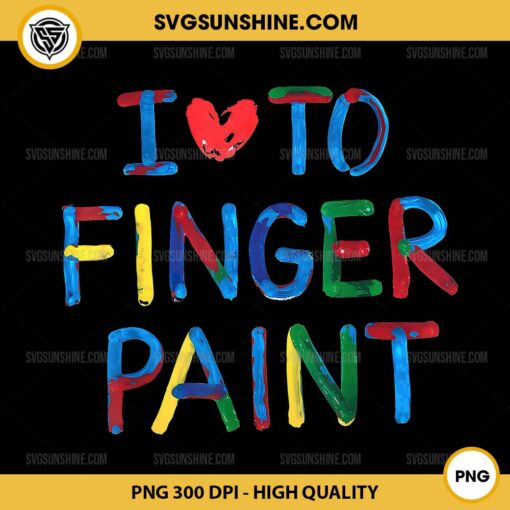 I Love to Finger Paint PNG, Art Couple Valentine PNG