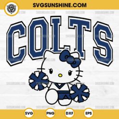 Hello Kitty Indianapolis Colts SVG, Hello Kitty Cheerleader SVG, Hello Kitty NFL Football SVG