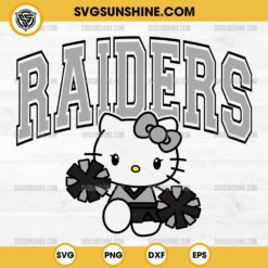 Hello Kitty Las Vegas Raiders SVG, Hello Kitty Cheerleader SVG, Hello Kitty NFL Football SVG