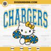 Hello Kitty Los Angeles Chargers SVG, Hello Kitty Cheerleader SVG, Hello Kitty NFL Football SVG