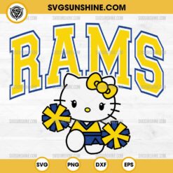 Hello Kitty Los Angeles Rams SVG, Hello Kitty Cheerleader SVG, Hello Kitty NFL Football SVG