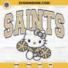 Hello Kitty New Orleans Saints SVG, Hello Kitty Cheerleader SVG, Hello Kitty NFL Football SVG