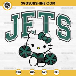 Hello Kitty New York Jets SVG, Hello Kitty Cheerleader SVG, Hello Kitty NFL Football SVG