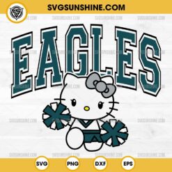 Hello Kitty Philadelphia Eagles SVG, Hello Kitty Cheerleader SVG, Hello Kitty NFL Football SVG