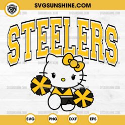 Hello Kitty Pittsburgh Steelers SVG, Hello Kitty Cheerleader SVG, Hello Kitty NFL Football SVG