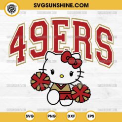 Hello Kitty San Francisco 49ers SVG, Hello Kitty Cheerleader SVG, Hello Kitty NFL Football SVG