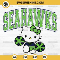 Hello Kitty Seattle Seahawks SVG, Hello Kitty Cheerleader SVG, Hello Kitty NFL Football SVG