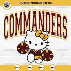 Hello Kitty Washington Commanders SVG, Hello Kitty Cheerleader SVG, Hello Kitty NFL Football SVG