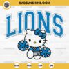 Hello Kitty Detroit Lions SVG, Hello Kitty Cheerleader SVG, Hello Kitty NFL Football SVG