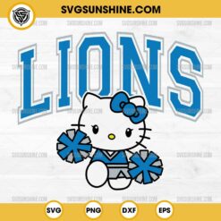 Hello Kitty Detroit Lions SVG, Hello Kitty Cheerleader SVG, Hello Kitty NFL Football SVG