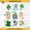 Bluey Bingo Happy St Patricks Day PNG File