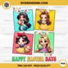 Chibi Disney Princess Happy Easter Days PNG, Disney Princess Easter Bunny PNG