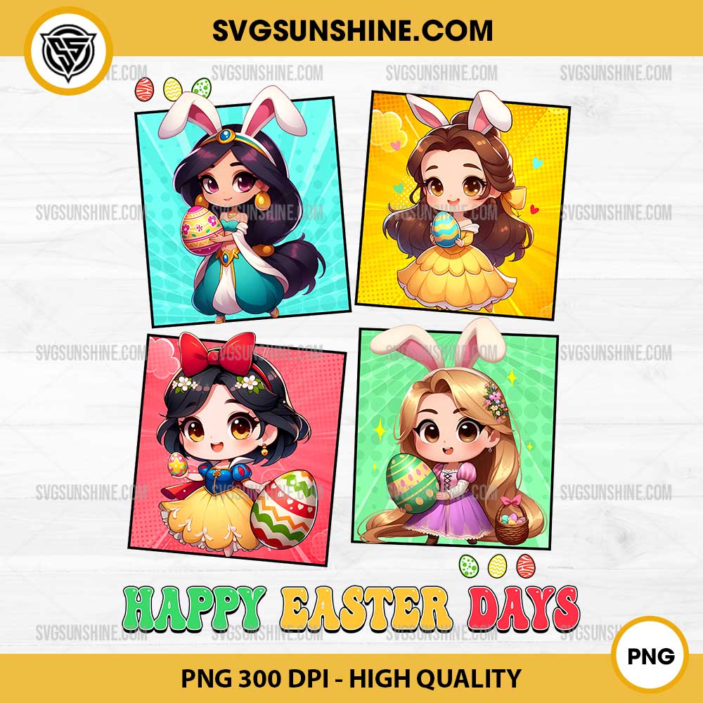 Chibi Disney Princess Happy Easter Days PNG, Disney Princess Easter Bunny PNG Chibi Disney Princess Happy Easter Days PNG, Disney Princess Easter Bunny PNG