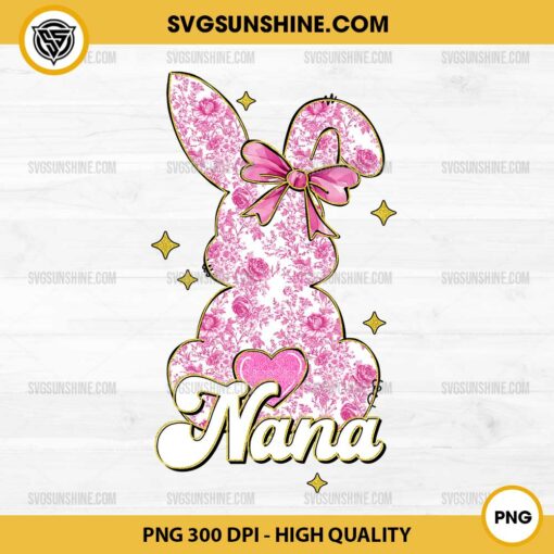 Coquette Easter Bunny Nana PNG, Easter Nana Bunny PNG
